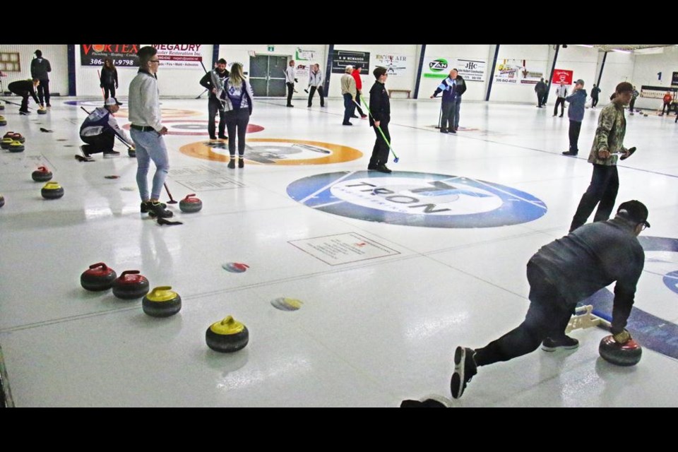 The sheets were full for the Weyburn OTS bonspiel on Friday and Saturday, with 24 rinks entered