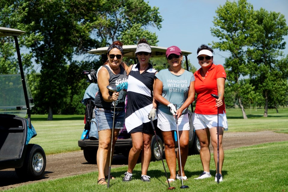 From left, Kim Greening, Cathy Heines, Carla Friess and Kelee Aubert were part of the 2022 OTS Oilwomen’s at Woodlawn.