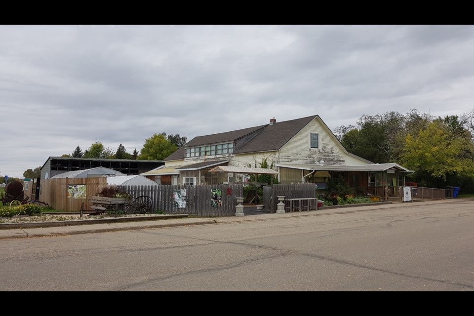 Outside of the greenhouse in Carnduff. 