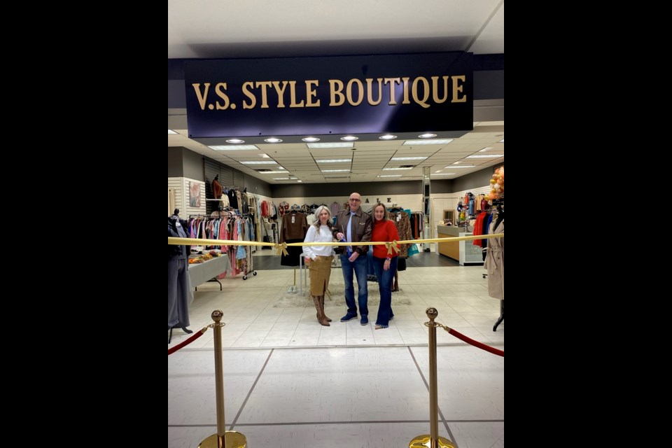 Cutting the ribbon at V.S. Style Boutique's grand opening were co-owner Oksana Sych, Estevan Mayor Roy Ludwig and co-owner Irina Vlezko. 
