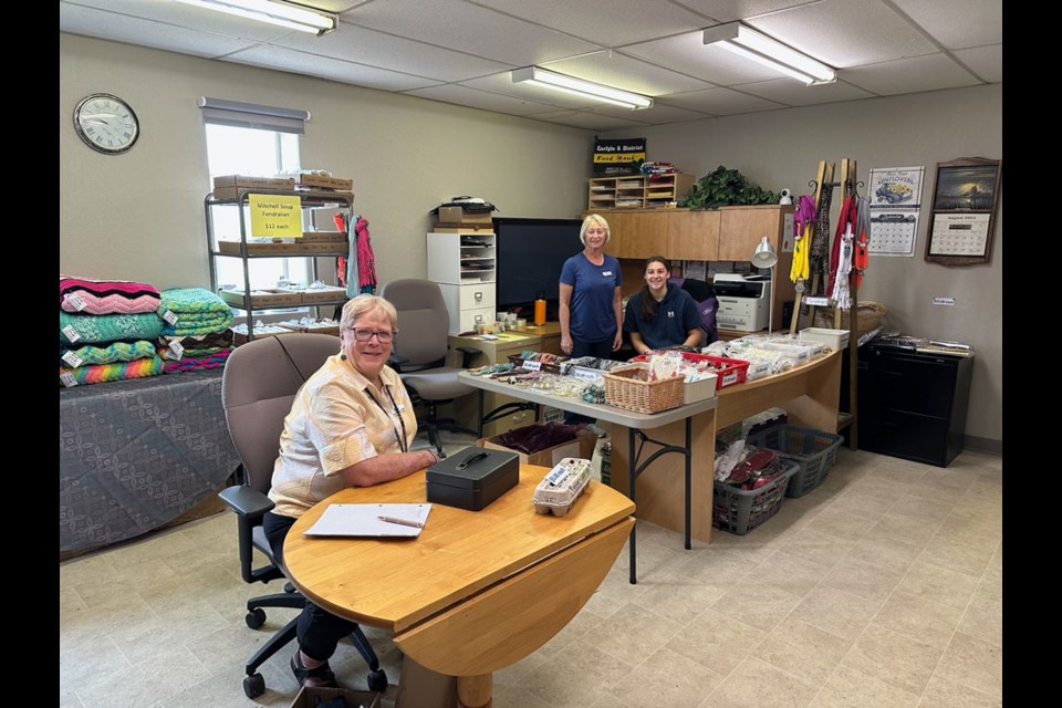 The food bank raised $1,800 from a rummage sale.