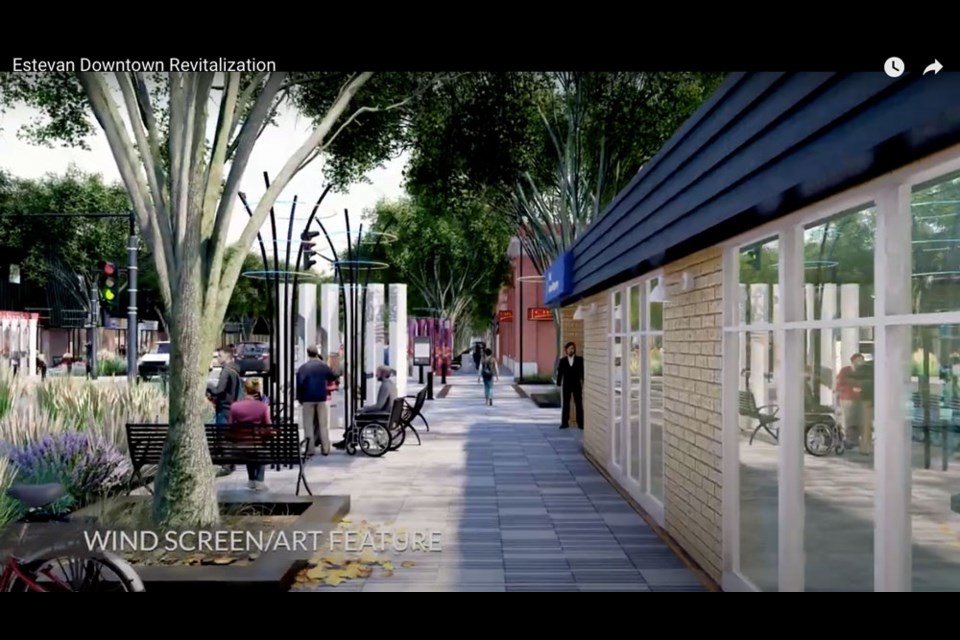 The costs associated with a downtown revitalization project, captured in a video, have been questioned by the group Concerned Citizens Estevan Sk.