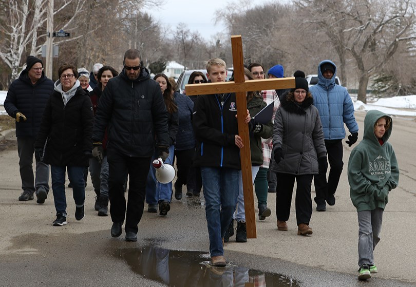 The procession made a loop around Canora, starting and ending at St. Joseph Roman Catholic Church.