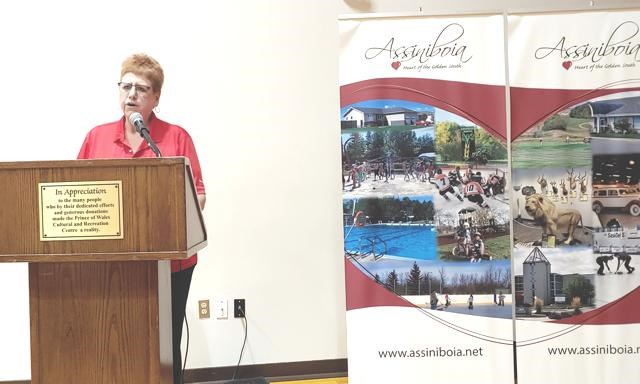 Mayor Sharon Schauenberg was the keynote speaker at the Chamber luncheon.