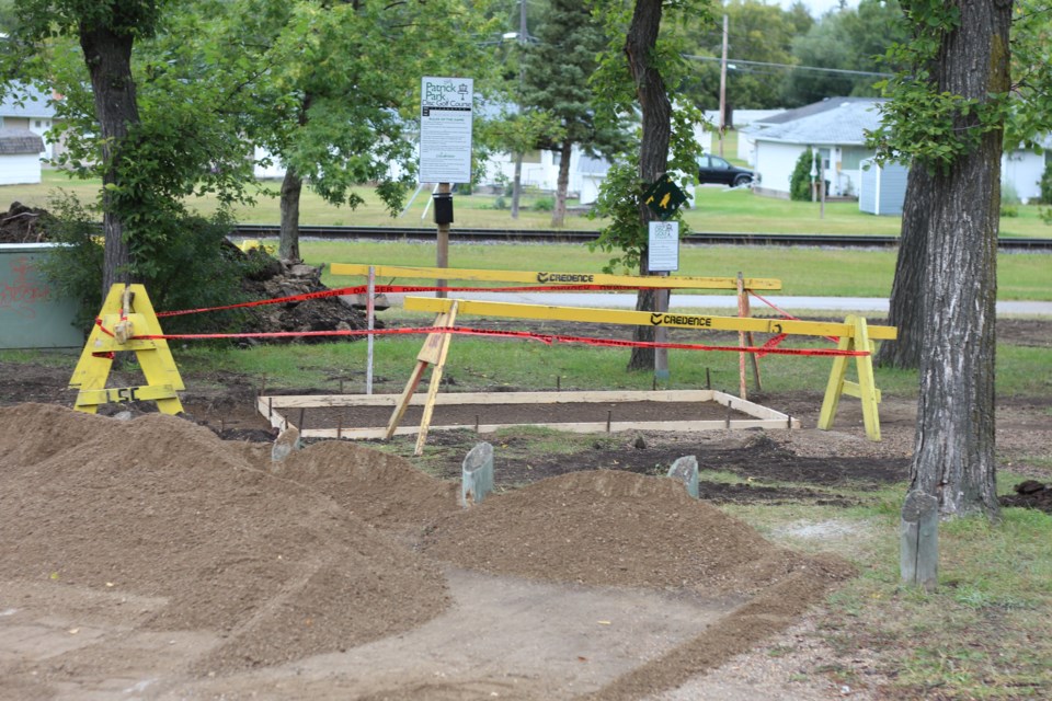 Construction underway at Patrick Park Disc Course