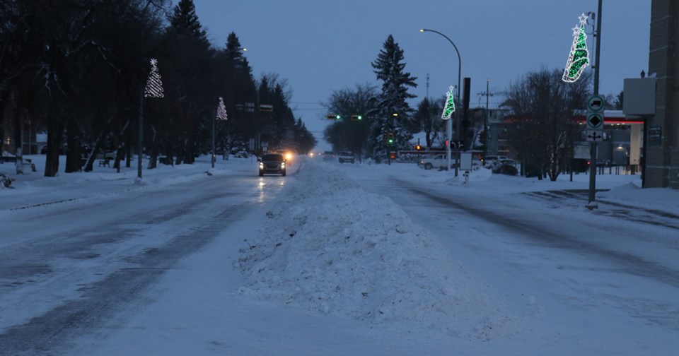 Humboldt City Streets Snow Piles