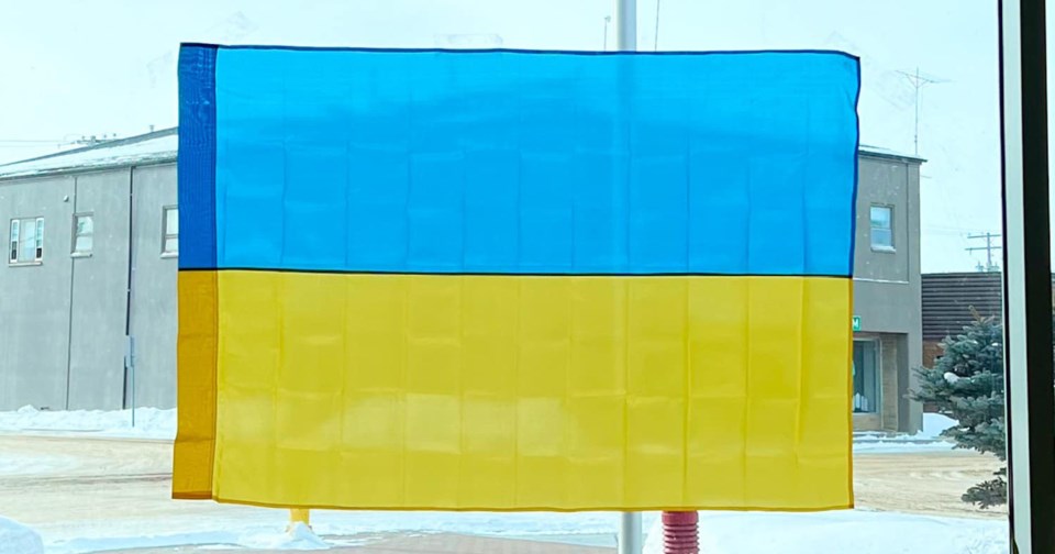 Melfort City Hall Ukraine Flag