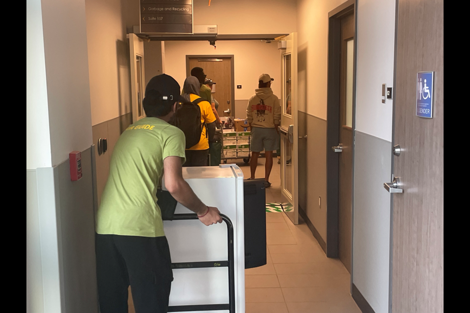Around 250 students and staff helped with move-in day at the University of Regina.