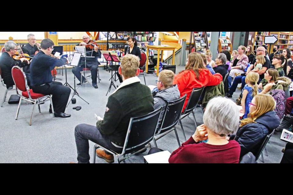 Members of the Regina Symphony Chamber Players played "Clarinet Quintet in A Major" as part of their free concert at the Weyburn Public Library on Saturday afternoon.