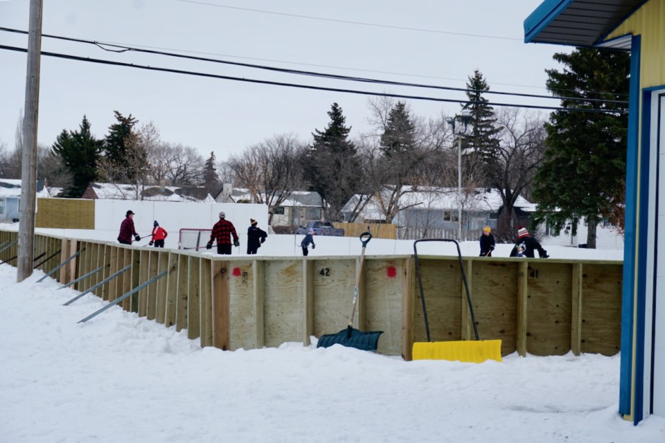 The skating rink at Rusty Duce Memorial Park has been seeing a lot of action, especially on warmer days.                        