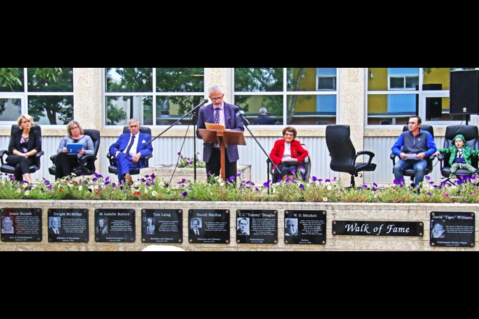 This was the last induction ceremony for Weyburn's Walk of Fame, held in September of 2021 at City Hall.