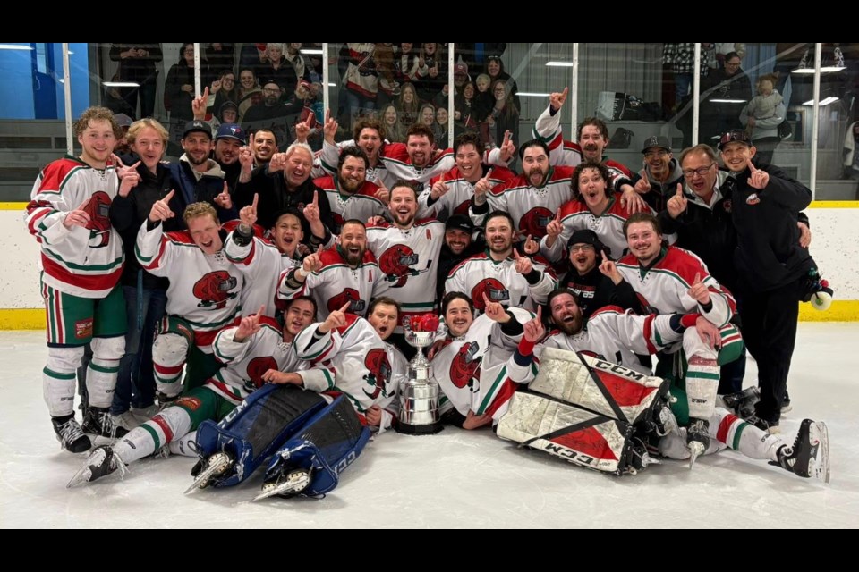 The Canora Cobras won the Emile Balogh Trophy, emblematic of the Sask East Hockey League championship, after completing a three-game sweep in the final series in Rocanville against the Tigers on March 22.