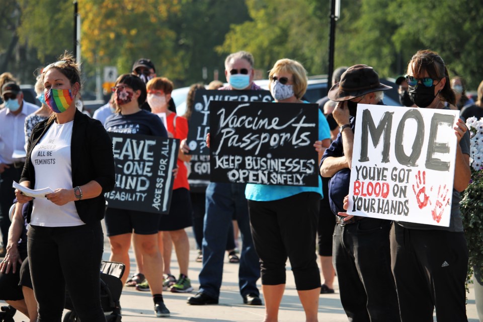 COVID restrictions rally Regina