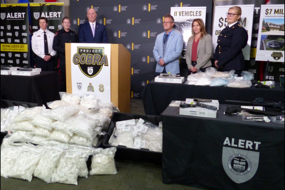 More than $55 million worth of methamphetamine and cocaine has been seized following a cross-border investigation by ALERT, RCMP Federal Serious and Organized Crime, and the U.S. Drug Enforcement Administration.