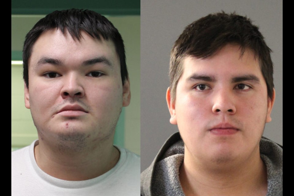 Braydon Durocher (left) and Vincent Roy were wanted by police and have since been arrested. 