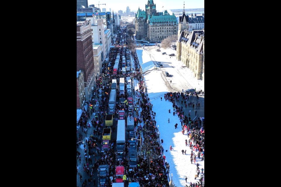 Truckers from across Canada converged on Ottawa in January to protest the forced vaccine mandate. 