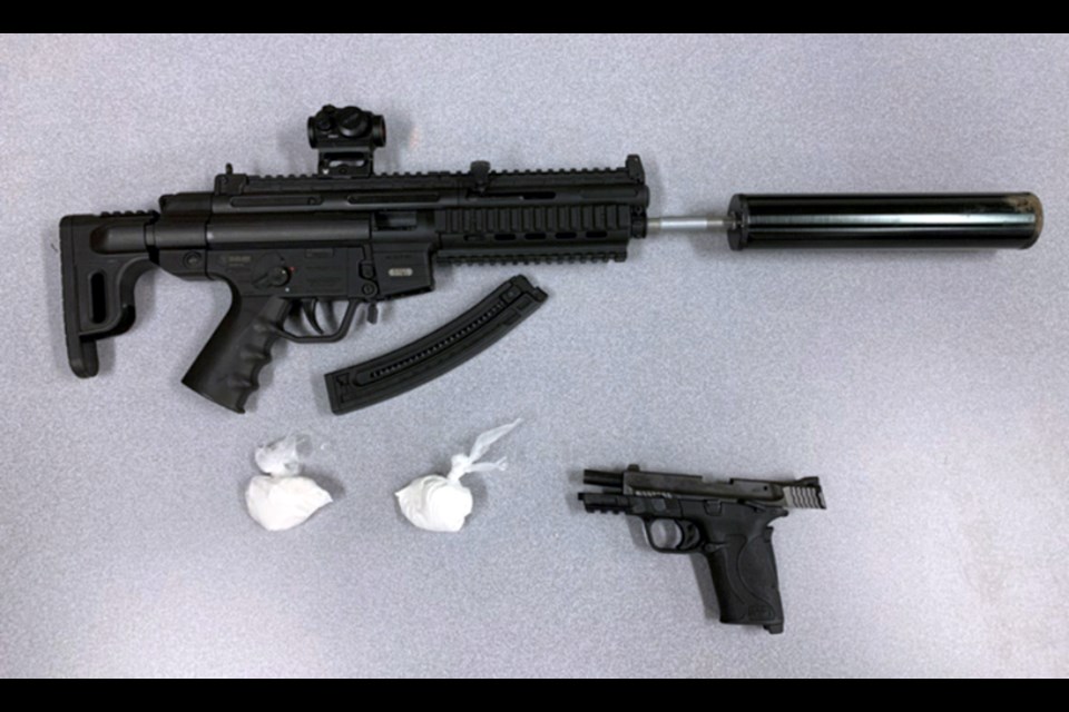 When Aaron Krushelniski was arrested in December, Saskatoon Police seized a rifle with a high capacity magazine, a homemade suppressor, a handgun, approximately 54 grams of cocaine packaged for sale, and a small amount of cash.