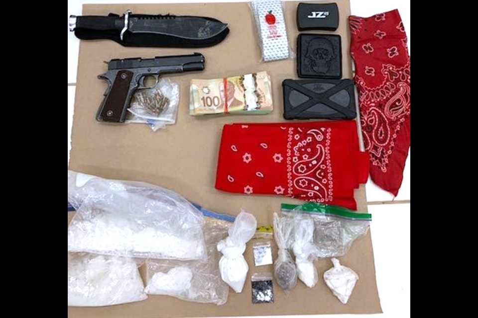 Courtlin Littlewolfe, was arrested in January 2021. In the vehicle Littlewolfe was allegedly driving, Lloydminster RCMP seized more than $47,000 in drugs, $8,000 in cash, a handgun, ammunition, and a knife. There were also red bandanas generally worn by Westside Outlaws street gang based out of OLCN. 