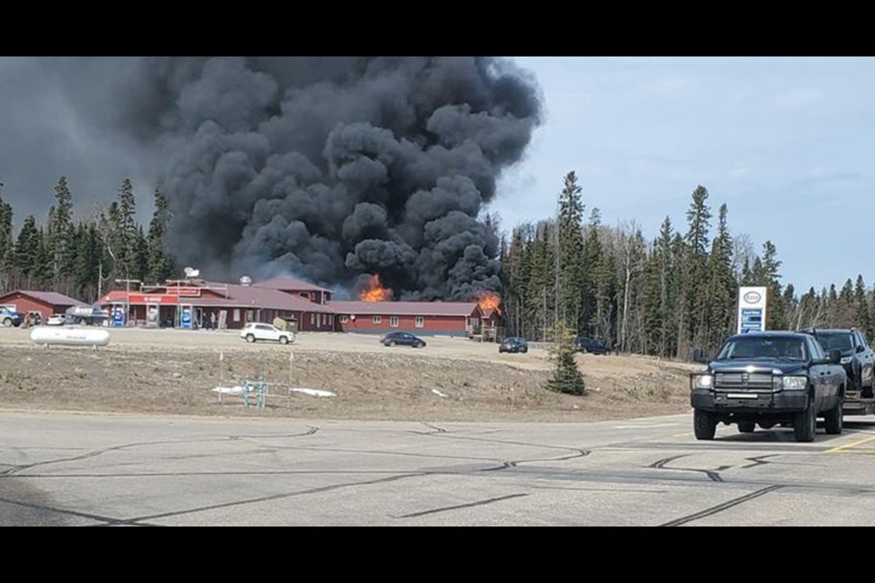  Lakeland and District Fire Department responded to a motel fire 47 kilometres north of Christopher Lake Wednesday. 