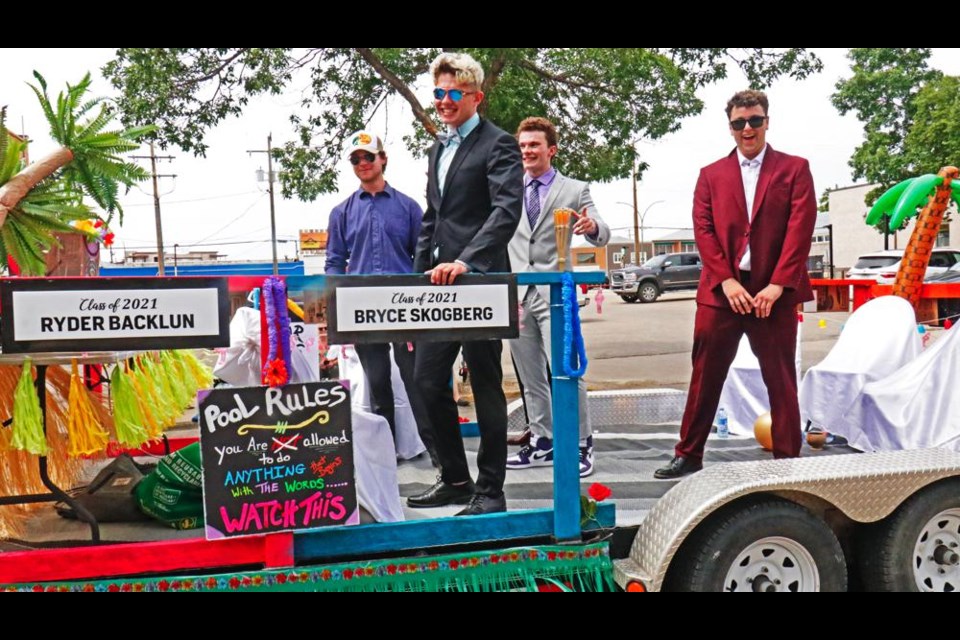 Floats and flatbed trailers will carry the grads in the parade on June 11 for the 2022 Grad