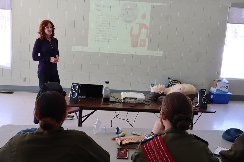 On April 5 and 6, First Aid Instructor Tracy Jones provided important and potentially lifesaving information to the Canora Air Cadets on topics such as choking, stroke, severe bleeding, chest pain and others.