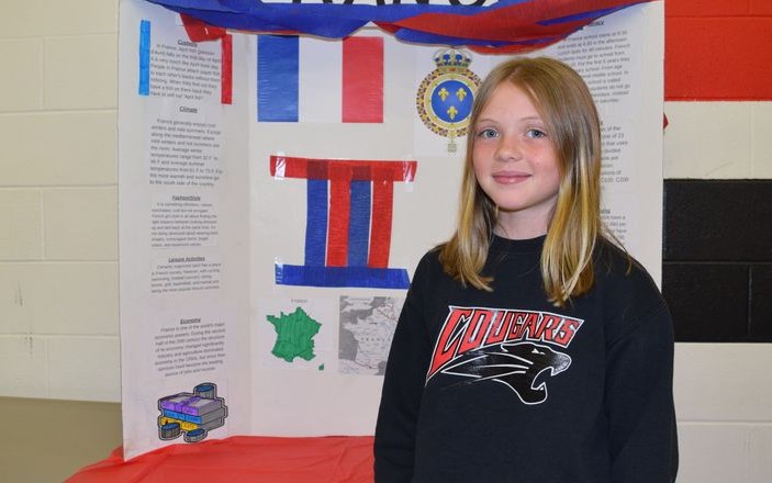 At the Grade 6 International Bazaar held in the Canora Composite School gymnasium on June 14, Ryea Harper decided to focus on the colourful country of France.