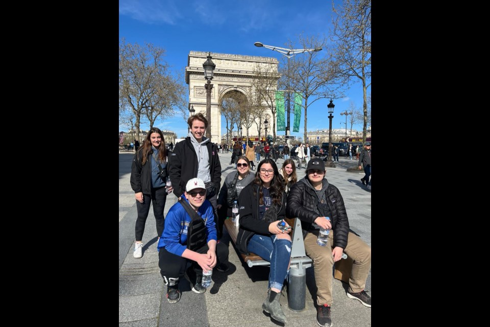 The Arc de Triomphe was one of many highlights for the CCS Europe Trip group during their visit to Paris.