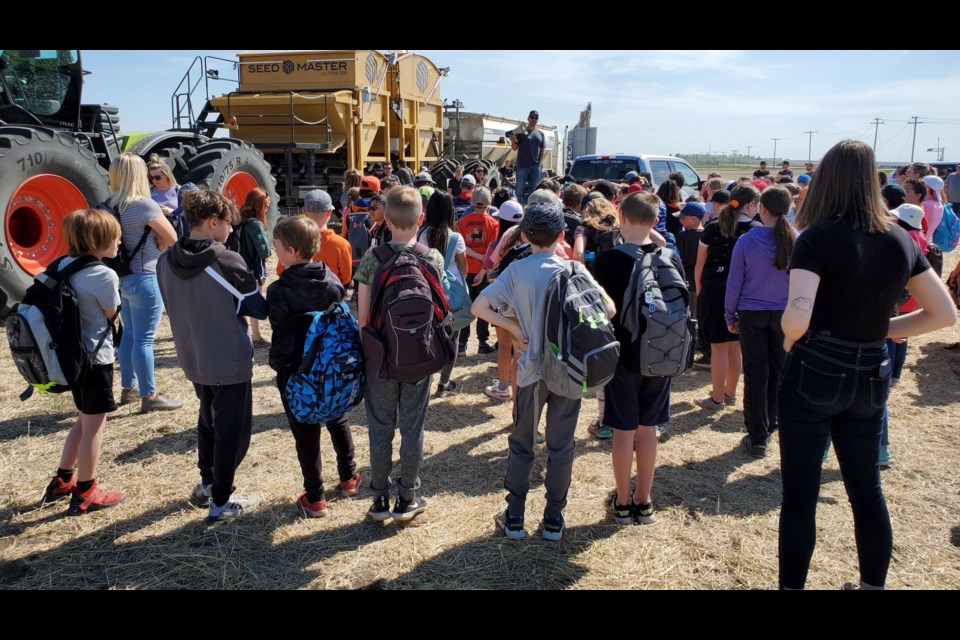 200 school kids enjoyed a hands-on experience as the Farming for the Future demo day teaches students about where their food comes from and the process in producing it.
