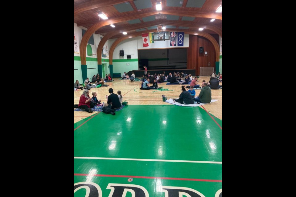 The Luseland School gym provided plenty of distancing space for families to enjoy the March 30 family picnic.