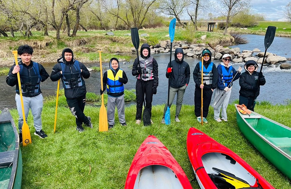 The Invermay School Outdoor Ed class went on an Assiniboine River canoeing trip with many fun times, including spotting a moose.