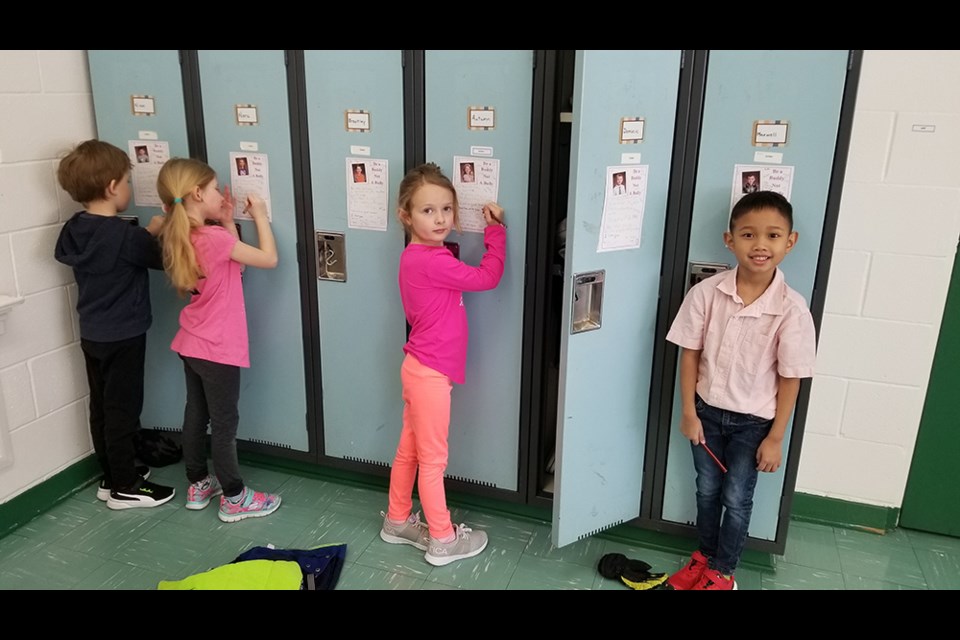 As part of Red Cross Pink Day, Invermay School students were given the opportunity to write positive messages to other students on their lockers.