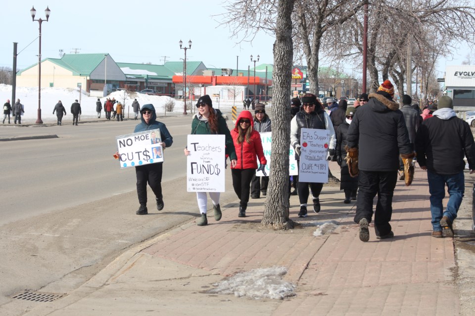 Hundreds came out in support of Sask teachers for Wednesday's one-day-strike.