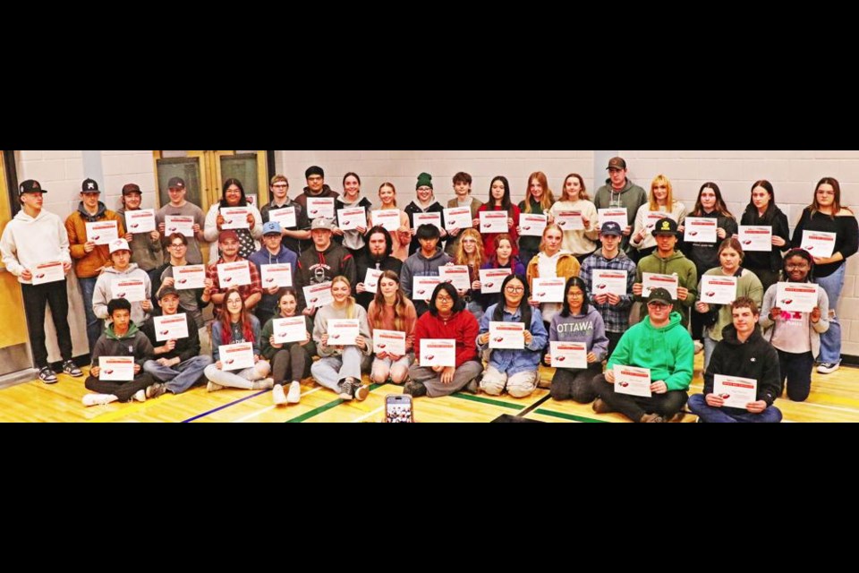 These are the Honour Roll students for Grade 11 last year, with an average of 80 per cent or higher on the year at the Weyburn Comp. See the story for the list of recipients.