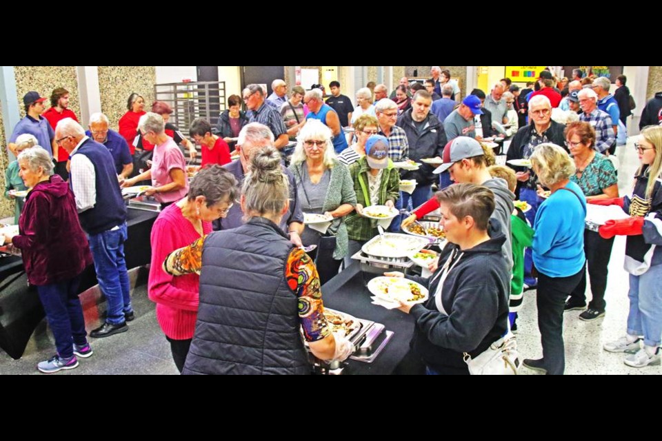 Many community members, students and families and friends came to enjoy a turkey supper at the Weyburn Comp's fowl supper on Tuesday evening at the Cugnet Centre.