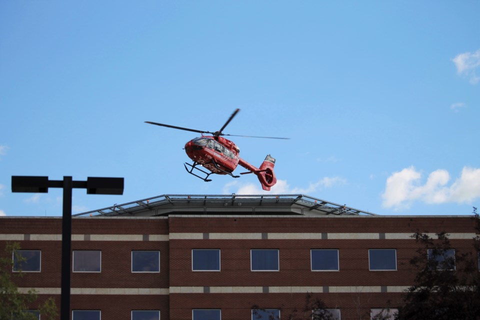 STARS air ambulance taking off