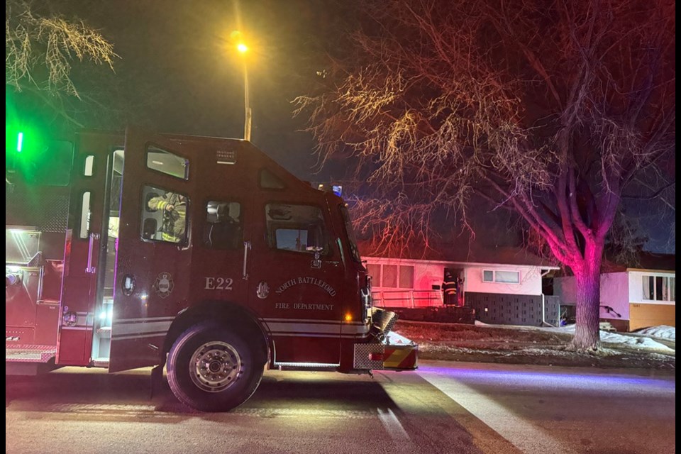 Firefighters were on the scene of a house fire in North Battleford March 24, 2025.