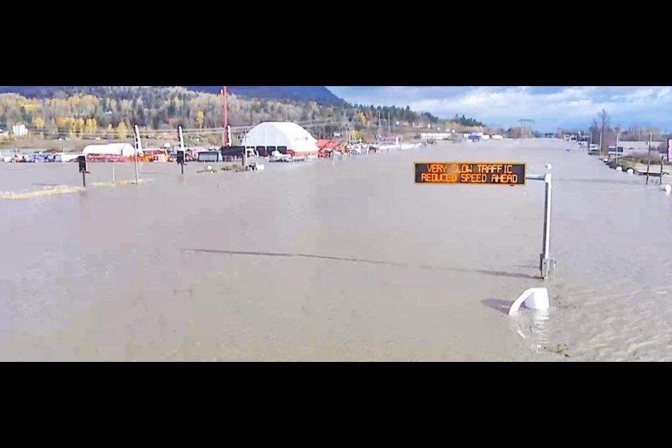 This is an aerial view of the flooding in Abbotsford, B.C.