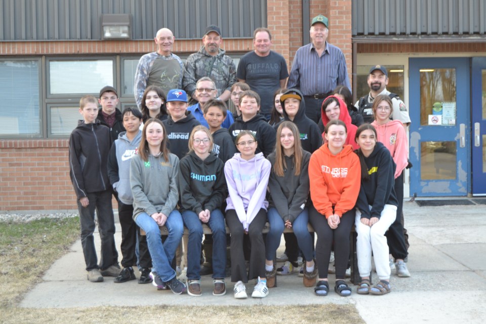 The Hunters Education Course held this April in Preeceville was aided by many local volunteers who helped throughout the course.