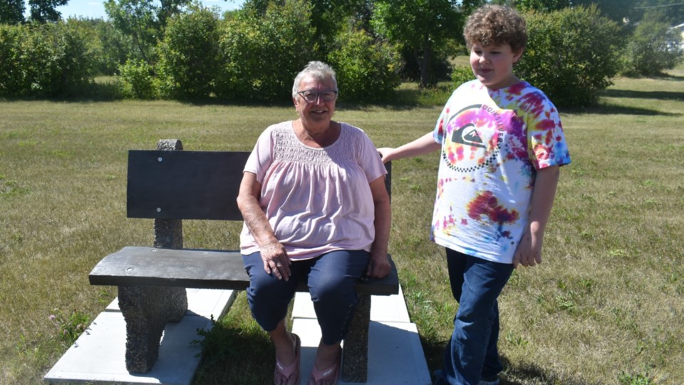 Kamsack urban orchard bench