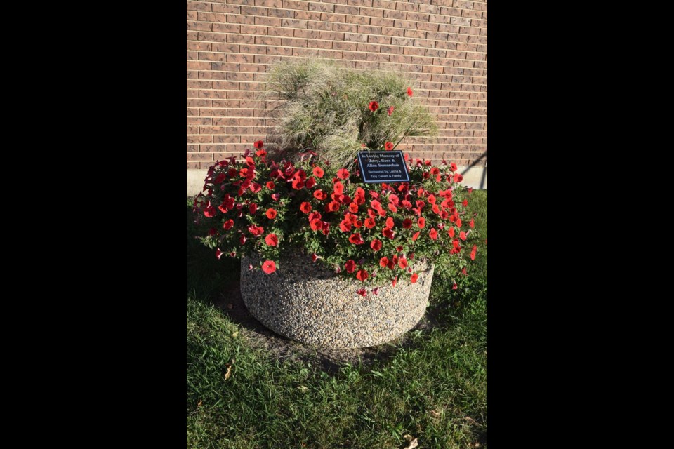 Plaques have arrived for the concrete flower pots, the memorial garden and the memorial trail in Canora. / Rocky Neufeld