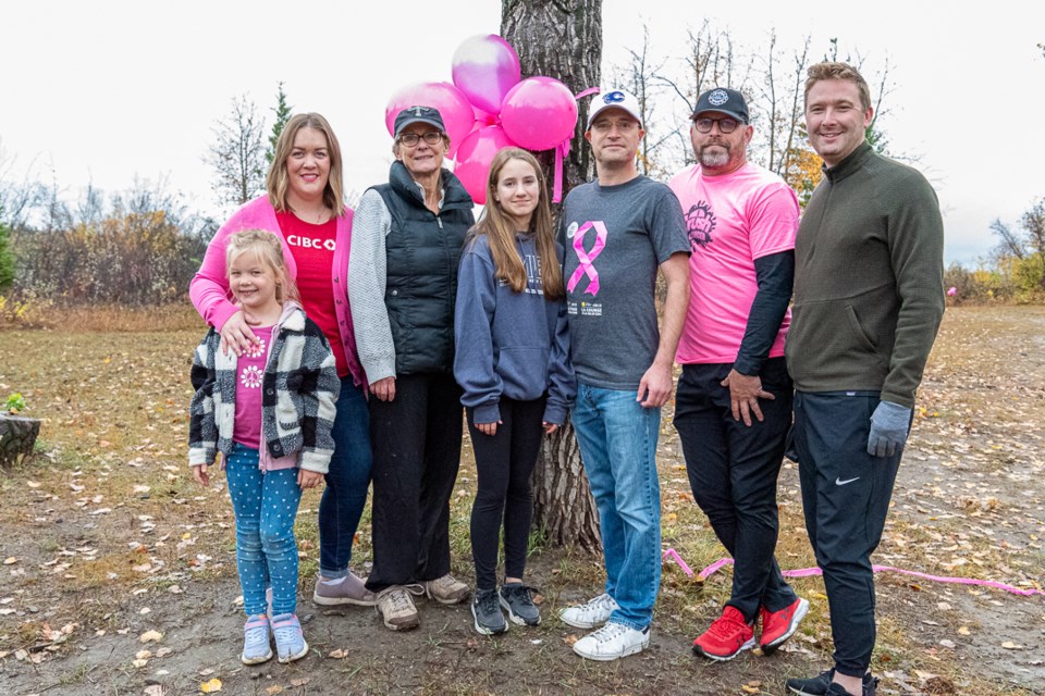 Organizers of the run from left to right: Ashlee Babiy, Claudette McGuire, Char Speer, Robin Speer, Mayor Ames Leslie and MLA Jeremy Cockrill and their children. * Please note these photos carry the photographer's copyright and may not be reproduced from this gallery. For print requests, visit https://www.mphocus.com/