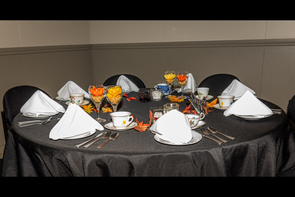 The tables were all nicely decorated at the Western Development Museum's Fall Tea in North Battleford Saturday. More people enjoyed the tea and fashion show this year than in previous years. Many of the attendees mentioned how delicious the tea and treats were. The fashion show was put on by Boutique Noir, Freedom Skate, Austin Saddlery, and Styles Plus. * Please note these photos carry the photographer's copyright and may not be reproduced from this gallery. For print requests, visit https://www.mphocus.com/