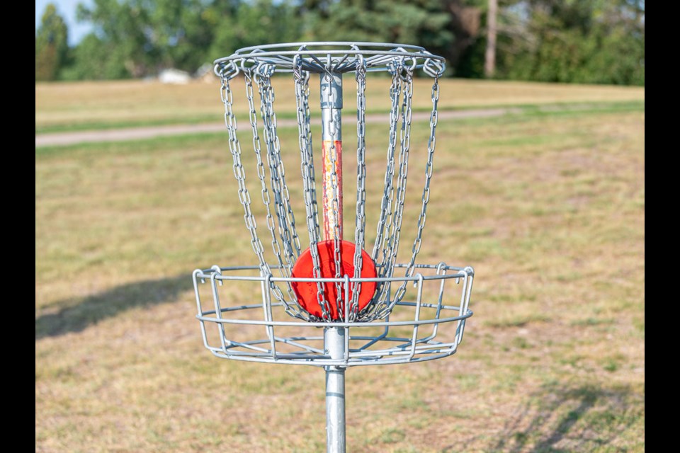 The goal is to get the disc (frisbee) in the hole just like regular golf.