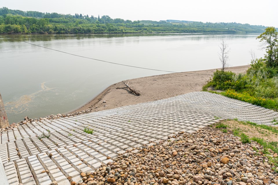 Concrete armouring was installed to keep the embankment from eroding away. Justine, project manager, said this should protect the bridge for years to come.