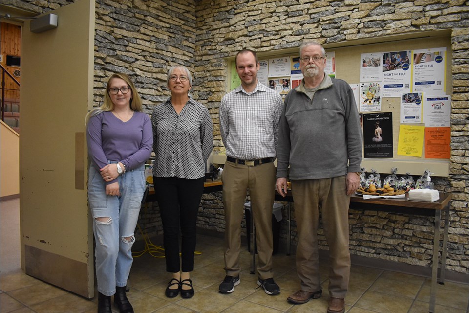 North Battleford librarians pictured left to right: Anna, Carla, Colin, and Glen.