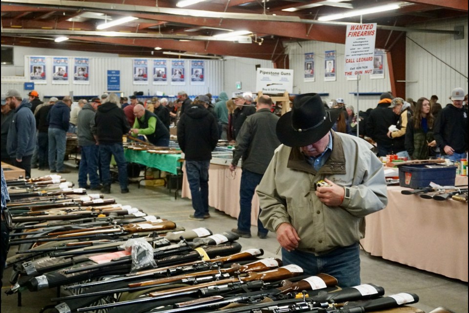 The B&T Gun Show brought hundreds of guests over to the Wylie-Mitchell Hall in Estevan on Saturday and Sunday.