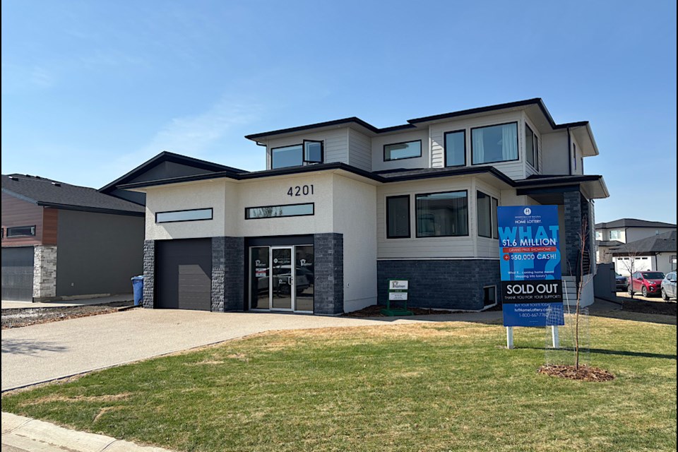The top prize of the $1.6 million grand prize showhome plus $50,000 cash was won by Brandie Bouvier of Regina, with a winning ticket number of 046450.