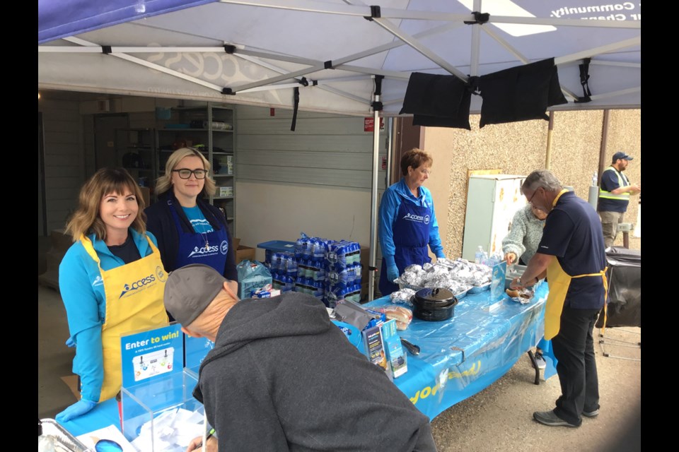 This was the scene at the North Battleford stop on the Access Summer BBQ Tour on Tuesday.