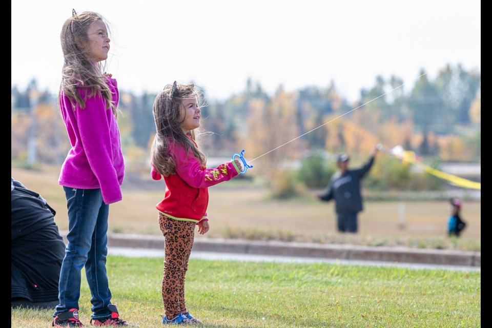 The wind was perfect for these families that partook in the kite flying activity on the field just south of the Innovation Plex. Pure joy was seen on the children's faces and as well the adults' faces.