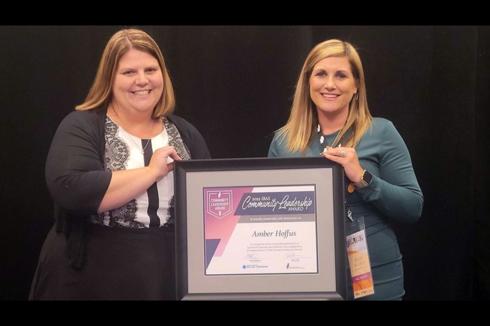 Johnston Agencies owner Amber Hoffus of Porcupine Plain has been named the recipient of the 2022 IBAS Community Leadership Award 